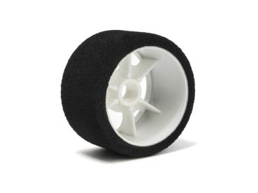 Hot Race 1/12 Front Foam Tires 37 Shore (2pcs/White Rims)