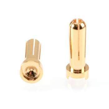 RUDDOG 5mm Gold Plug Male (2pcs)