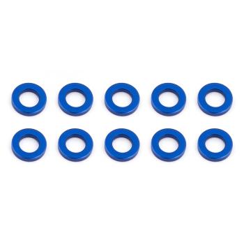 Team Associated Ballstud Washers, 5.5x1.0 mm, blue aluminum
