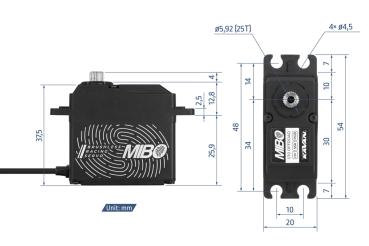 MIBO 1/10 Offroad (0.055s/20kg/8.4V) Brushless Servo