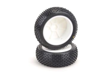 Mezzo Tyre Front 4WD - Yellow - Pre-Glued - pr