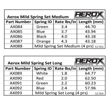 AEROX Mild Spring Tuning Set - Long 4prs