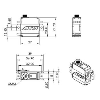 HV50P Digital Servo - für 1/12 Pan Car