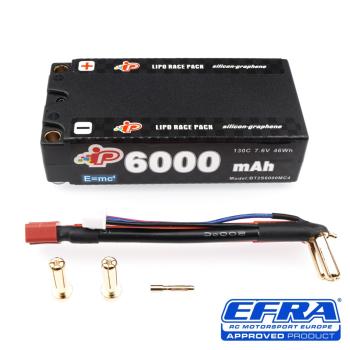 Intellect MC4 6000mAh 130C 7.6V (5mm,217g) High Power Graphene Shorty Pack LiHV