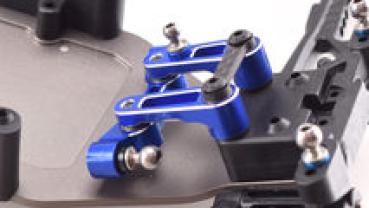 Revolution Design B6.2 | B6.1 | B6 Aluminium Steering Bellcrank Set (blue)