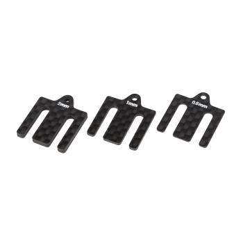 Team Associated RC10B7 FT Front Bulkhead Shims, carbon fiber