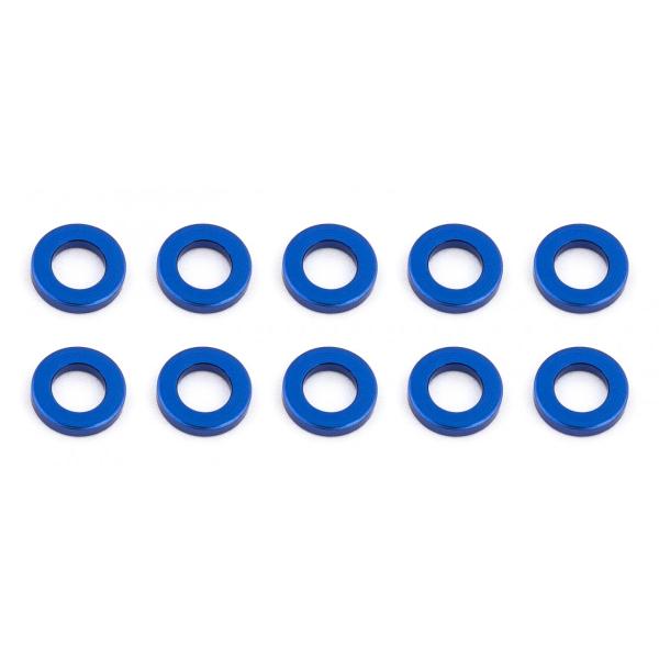 Team Associated Ballstud Washers, 5.5x1.0 mm, blue aluminum
