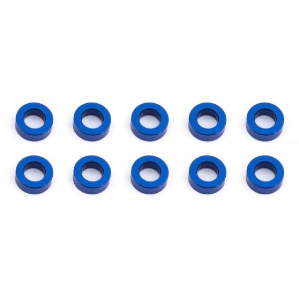Team Associated Ballstud Washers, 5.5x2.0 mm, blue aluminum