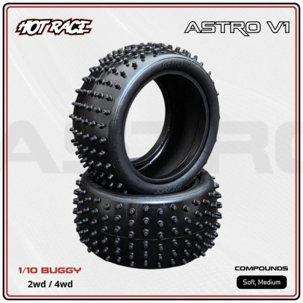 Astro V1 Reifen medium (2) EM-Reifen'26 HOTRACE 1/10 Buggy 4WD/2WD hinten