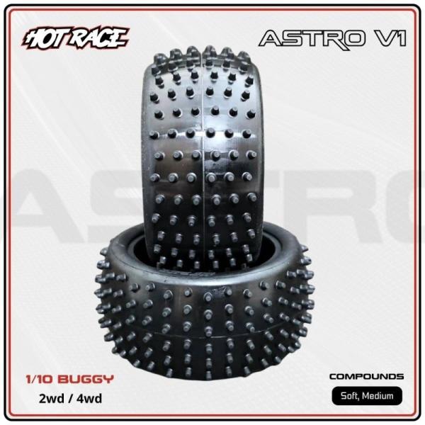 Astro V1 Reifen medium (2) EM-Reifen'26 HOTRACE 1/10 Buggy 4WD/2WD hinten