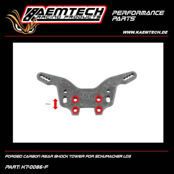 KAEMTECH forged Carbon Dämpferbrücke hinten für Schumacher LD3