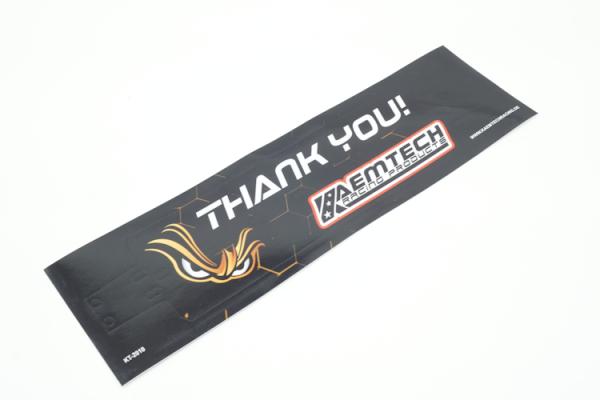 KAEMTECH Chassis Skin for Schumacher CAT PB "Thank you!"