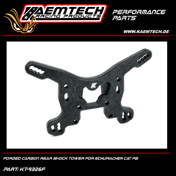 KAEMTECH optional forged Carbon rear shock tower for the Schumacher CAT PB