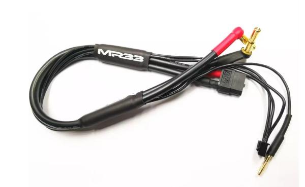 MR33 2S XT60 Ladekabel 300mm (4/5mm Dual Plug - XH) - Schwarz