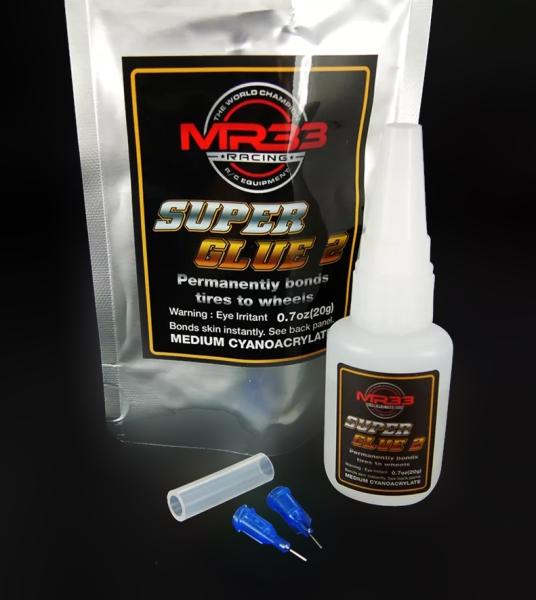 MR33 Super Glue Sekundenkleber für Gummireifen inkl. Klebespitze Ver.2