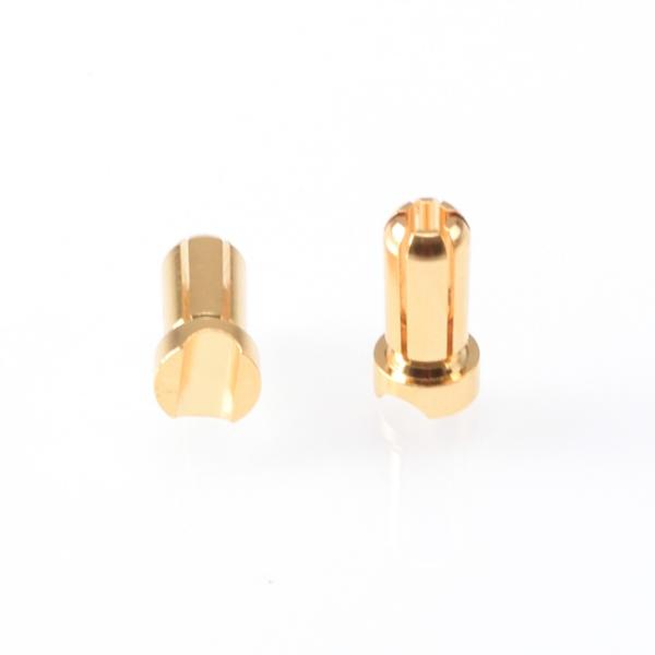 RUDDOG 5mm Gold Plug Male Short (2pcs)