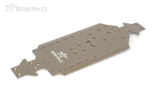 Sparko F8E 7075 Aluminium Chassisplatte (hart eloxiert)