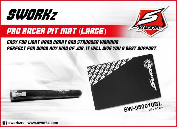 SWORKz Pro Racer Arbeitsunterlage Large (Schwarz)