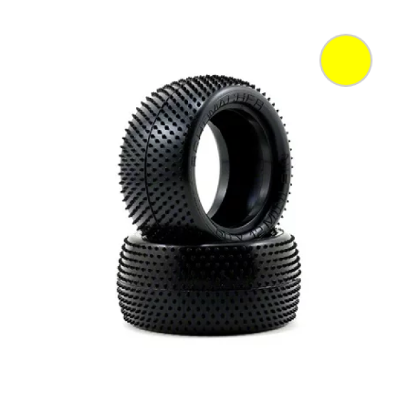 Schumacher U6608 Mini Pin 1/10 - Heckreifen 2,2", gelb (2)