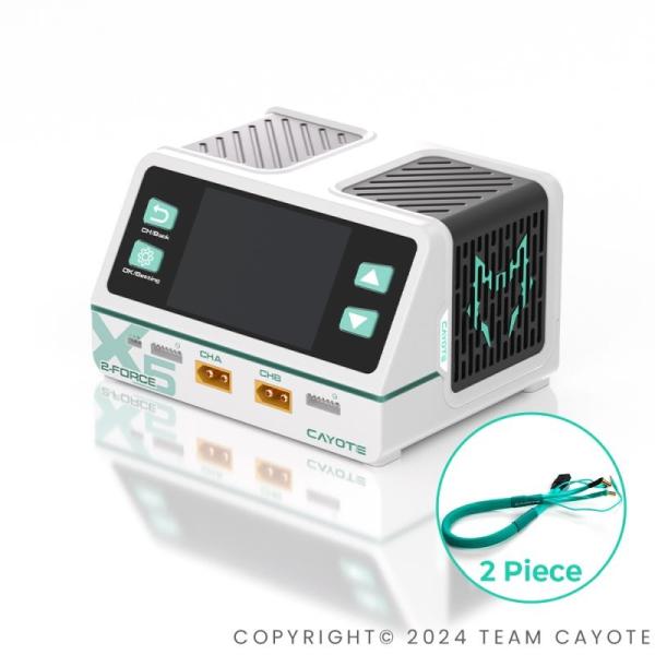 2-Force X5 Ladegerät (EU Version) - Inkl. 2 Stück XT90 Ladekabel CAYOTE