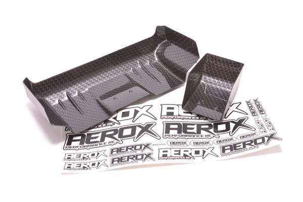 AEROX 1/10 Wide Rear Wing - 1mm C/F Style (2 part)