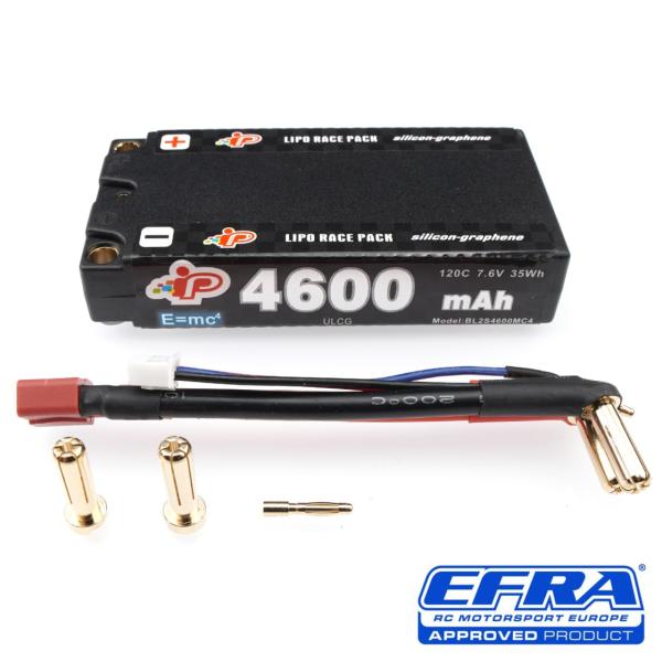 Intellect MC4 4600mAh 120C 7.6V (5mm,155g) Long Runtime LCG Graphene Shorty Pack LiHV
