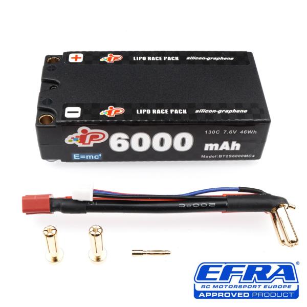 Intellect MC4 6000mAh 130C 7.6V (5mm,217g) High Power Graphene Shorty Pack LiHV