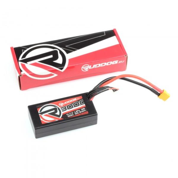 RUDDOG 3000mAh 50C 11.1V LiPo Short Stick Pack Battery with XT60 Plug