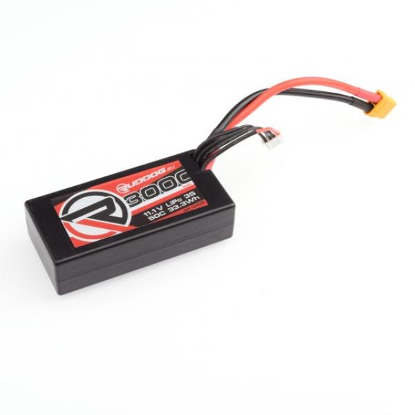 RUDDOG 3000mAh 50C 11.1V LiPo Short Stick Pack Battery with XT60 Plug