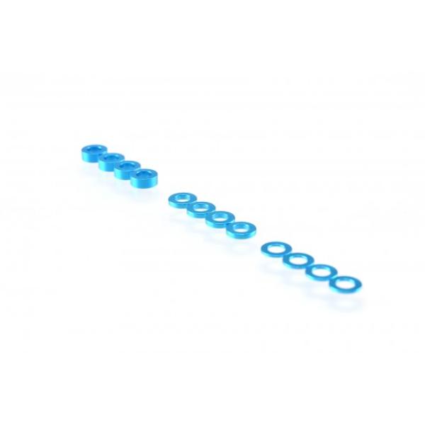 RUDDOG 3mm Washer Set Light Blue (0.5mm/1.0mm/2.0mm)