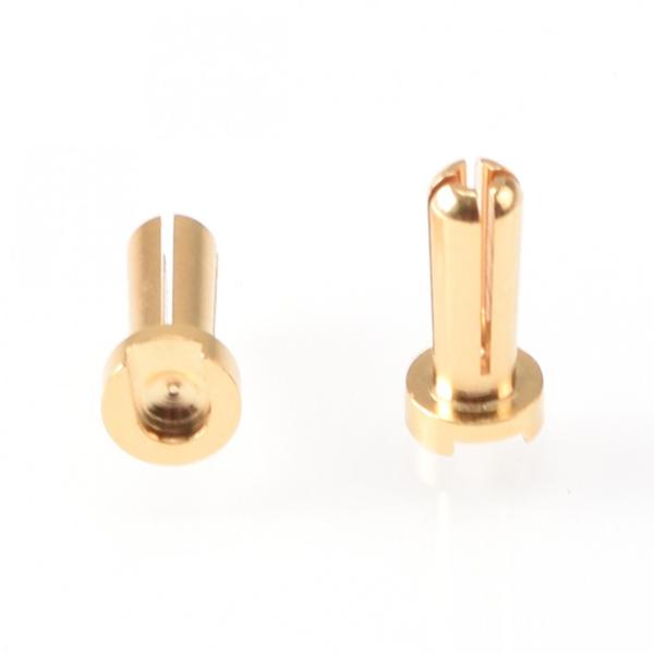 RUDDOG 4mm Gold Plug Male 14mm (2pcs)