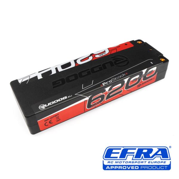 RUDDOG Racing ProStock 6200mAh 150C/75C 7.4V LCG Stick Pack LiPo Battery (5mm,283g)