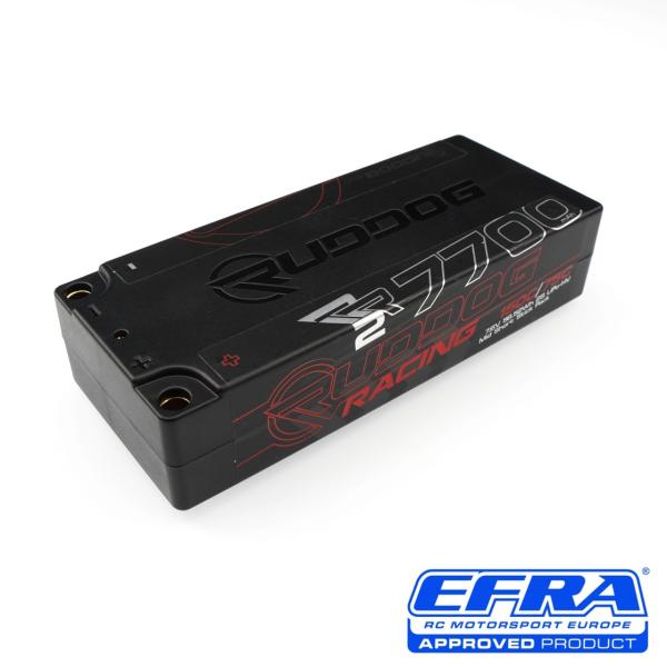 RUDDOG Racing RR2 7700mAh 150C/75C 7.6V 25mm Mid Short 113mm Stick Pack LiPo-HV Battery