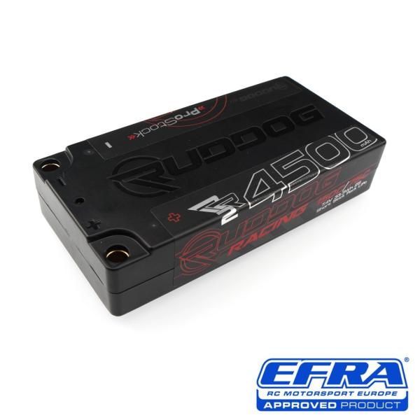 RUDDOG Racing RR2 ProStock 4500mAh 150C/75C 7.4V 20mm-LCG Short Stick Pack LiPo Battery