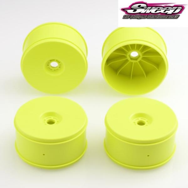 Sweep 1:8 truggy Dish Wheel Offset Zero Yellow 4pcs