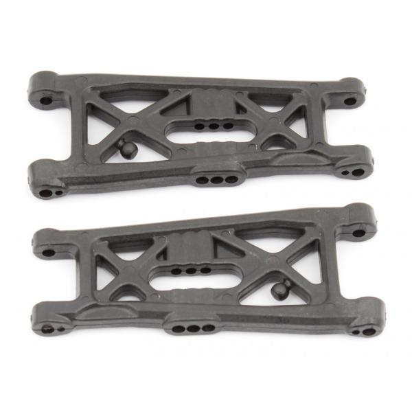 Team Associated RC10B6.3 FT Front Suspension Arms, flat, carbon fiber