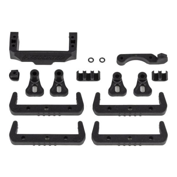 Team Associated RC10B7 Battery Mount, Fan Mount, Servo Mount