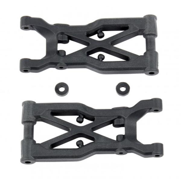 Team Associated RC10B74 FT Rear Suspension Arms, carbon fiber