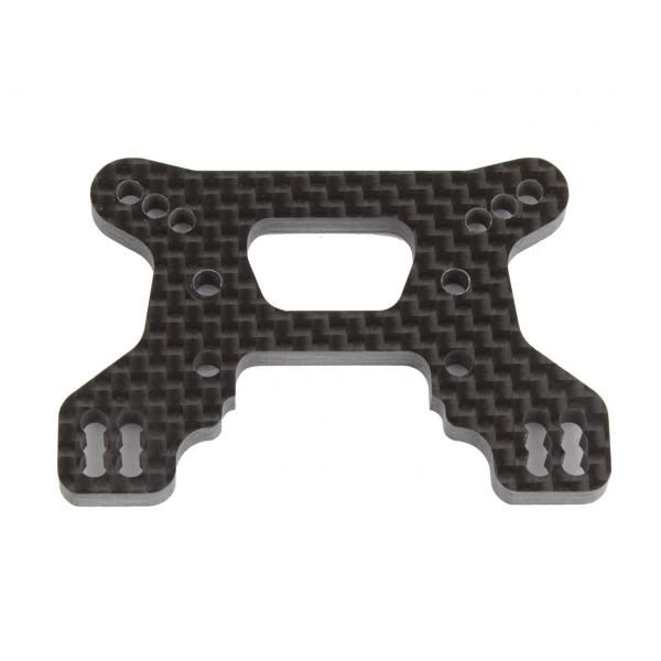 Team Associated RC10B74.1 Front Shock Tower, 23mm, carbon fiber