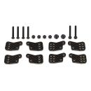 Team Associated RC8B4.1 FT Rear Hub Tower Set, carbon fiber