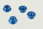 Alu Radmuttern M4 geriffelt blau (4)