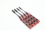 KAEMTECH Premium Steckschlüssel-Set 4mm/5,5mm/7mm/8mm, rot/schwarz