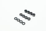 KAEMTECH 3mm Alu-Unterlegscheiben Set 12 Stück (1mm,2mm,3mm) markiert schwarz