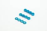 KAEMTECH 3mm Alu-Unterlegscheiben Set 12 Stück (1mm,2mm,3mm) markiert blau