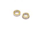 Ball Bearing - 1/4x3/8x1/8 Flanged Yellow - (pr)