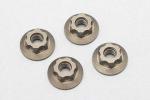 Yokomo Aluminum Large-Diameter Flanged Nut -11mm Thin type (Serrate·4pcs)